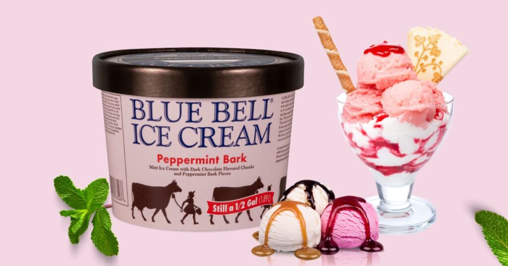 Peppermint Bark is Blue Bell ice cream